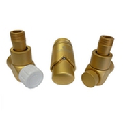 Комплект термостатический SCHLOSSER Exclusive 6017, угловой золото мат., для медной трубы GZ 1/2 х 15х1, арт. 601700125