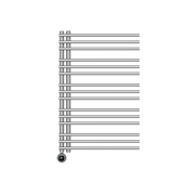 Полотенцесушитель электрический Primoclima BRUSH 900*600, 15 трубок 400W, хром