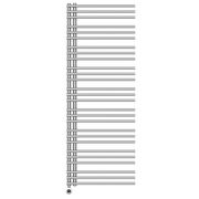 Полотенцесушитель электрический Primoclima BRUSH 1600*600, 27 трубок 900W, хром