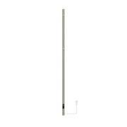 Полотенцесушитель электрический Primoclima STICK 1600, 1 трубка 150W, никель матовый