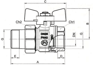 Шаровой кран Bugatti серия Oregon 922 Ду 32 - 1" 1/4 (шт.)